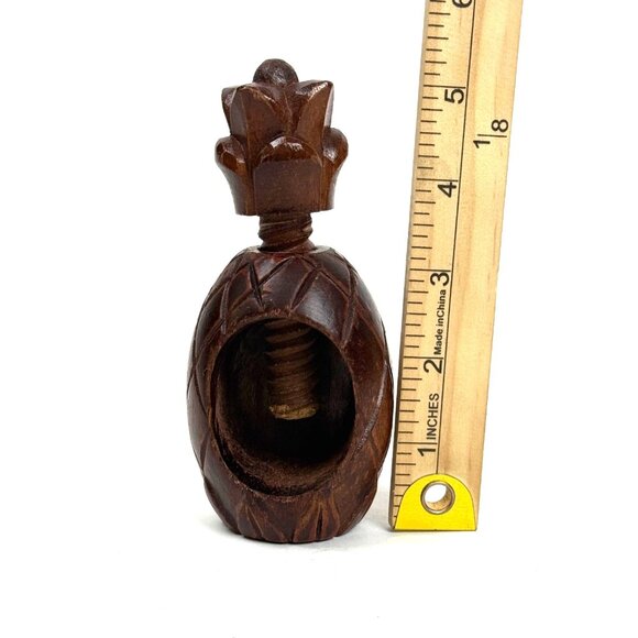 Vintage Pineapple Carved Wood Nutcracker Screw Gallery Originals Fun Home Decor - Picture 5 of 7